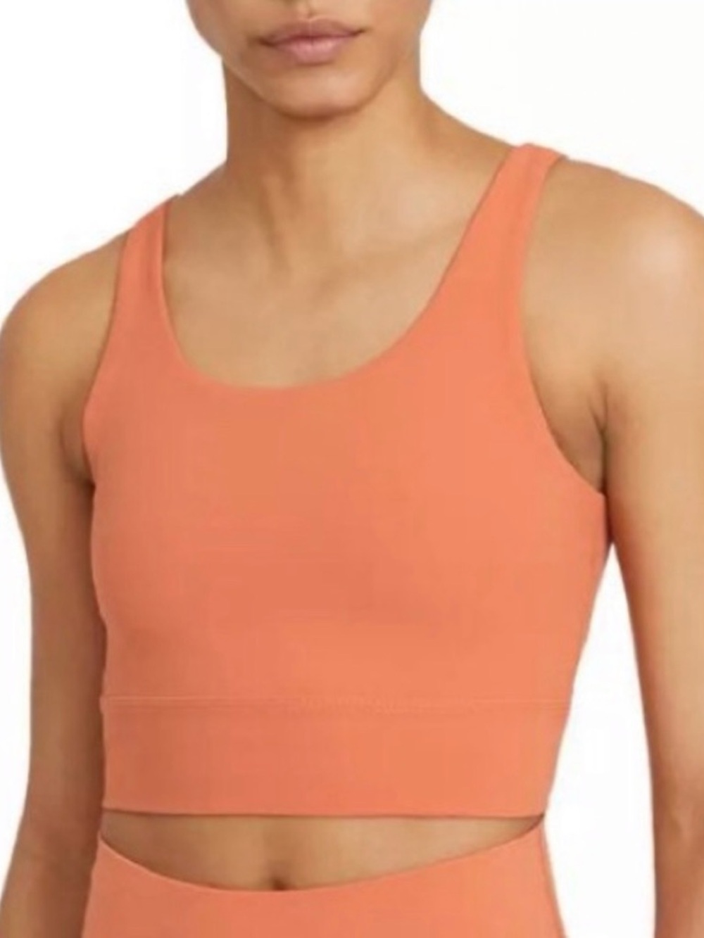 Nike Dri-Fit Yoga Luxe Orange Crop Top Tank Top Sports Bra XL